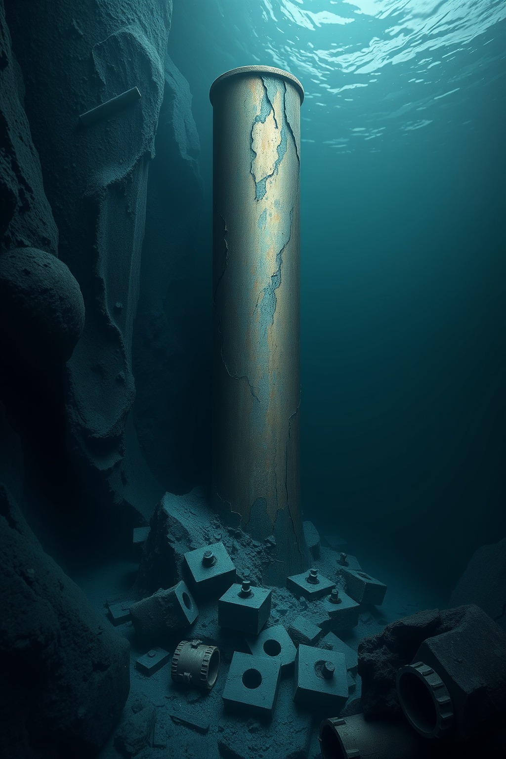 Crush Depth Study 2 — Abyssal Relics original art